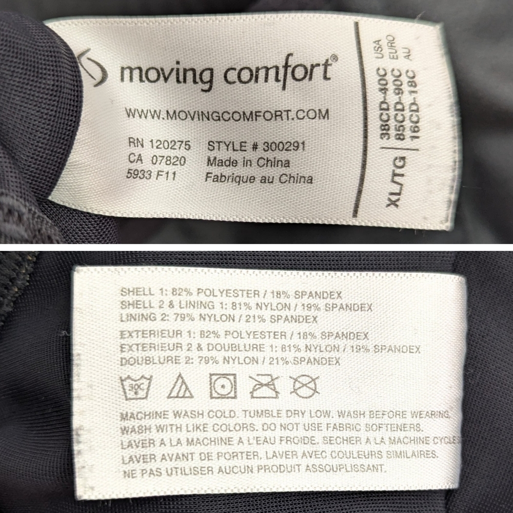3 Moving Comfort Vixen Sports Bras Pull On Wire Free Workout Athletic XL C/D - Picture 5 of 16